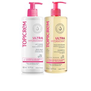 TOPICREM : UH ULTRA MOISTURIZING MILK 500 ML + SHOWER OIL 500 ML PACK 2 pcs