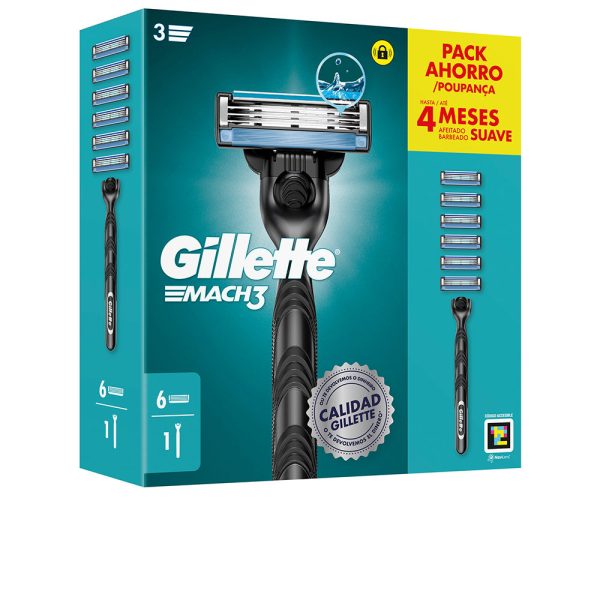 GILLETTE : MACH 3 machine + 6 spare parts