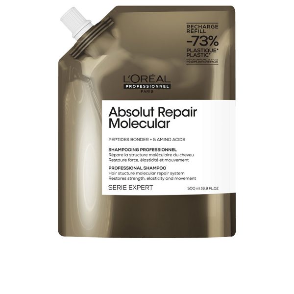 L'ORÉAL PROFESSIONNEL PARIS : ABSOLUT REPAIR MOLECULAR professional sulfate-free shampoo for damaged hair refill 500 ml