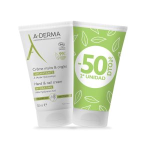 A-DERMA : HANDS & NAILS cream pack 2 x 50 ml