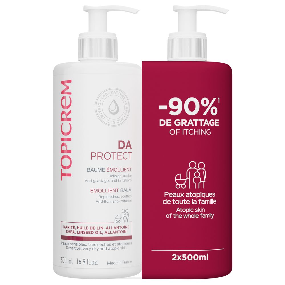 TOPICREM : DA emollient balm pack 2 x 500 ml