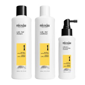 NIOXIN : SYSTEM 1 – Kit - Treatment for Natural Hair with Mild Thinning 3 units
