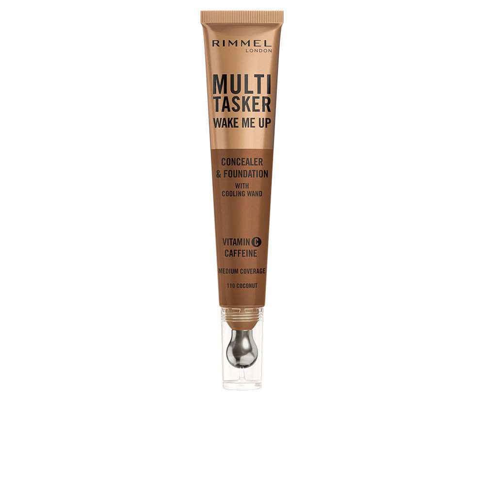 RIMMEL LONDON : MULTITASKER WAKE ME UP concealer and foundation #Warm Coconut 20 ml