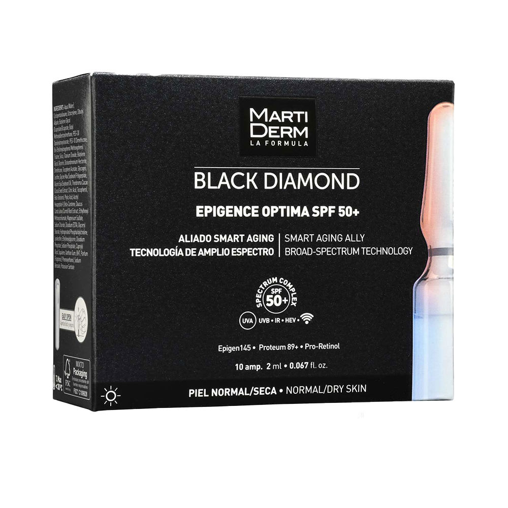 MARTIDERM : BLACK DIAMOND EPIGENCE OPTIMA ampoules for normal-dry skin SPF50+ 10 x 2 ml