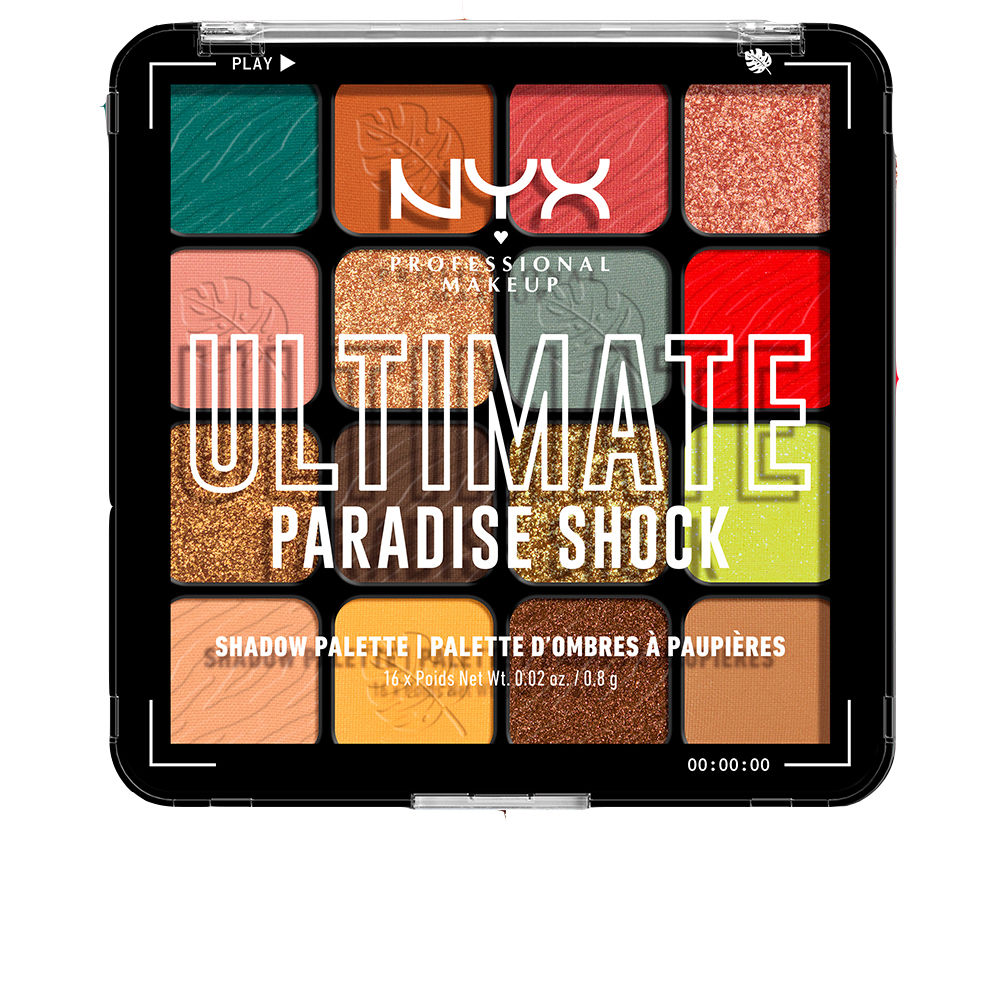NYX PROFESSIONAL MAKE UP : ULTIMATE PARADISE SHOCK eyeshadow palette 16 x 0.8 gr