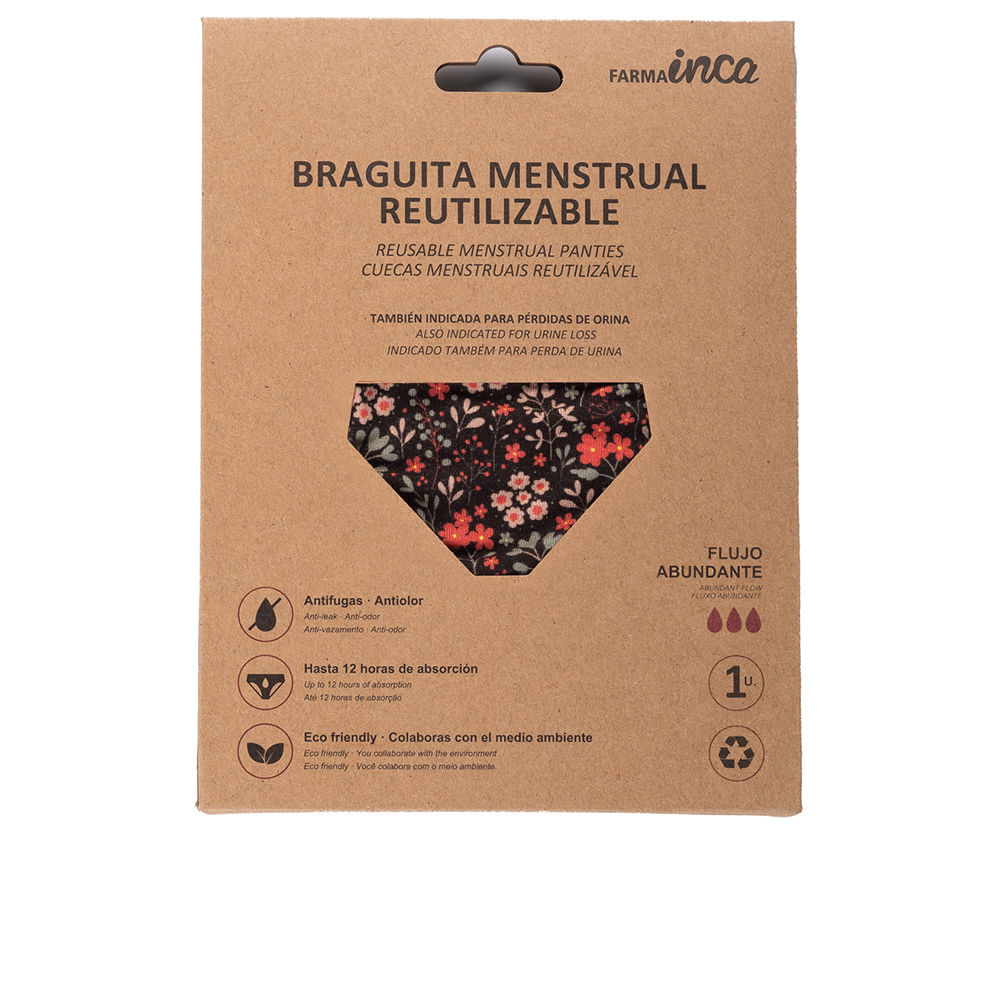 INCA : MENSTRUAL PANTIES super absorption #flowers size L 1 unit