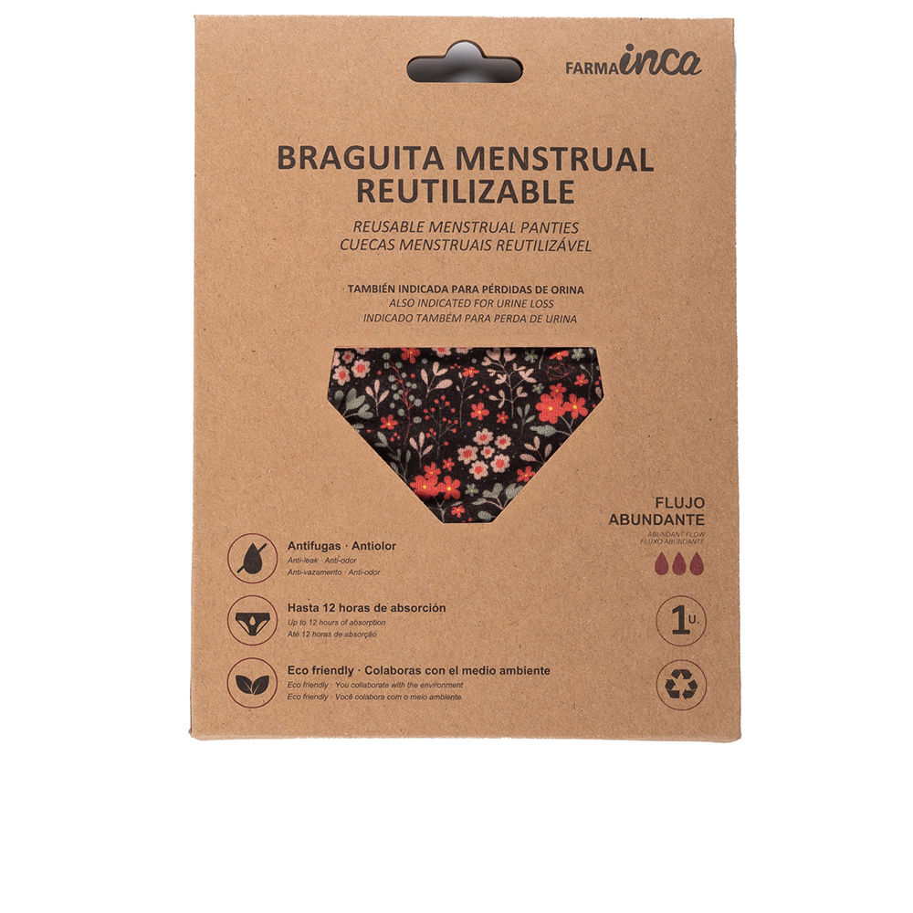 INCA : MENSTRUAL PANTIES super absorption #flowers size XL 1 unit