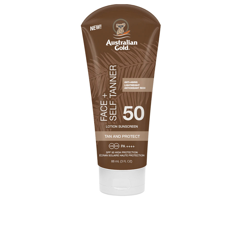 AUSTRALIAN GOLD : FACE SELF TANNER SPF50 sunscreen 88 ml