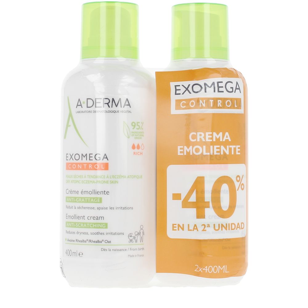 A-DERMA : EXOMEGA CONTROL emollient cream pack 2 x 400 ml