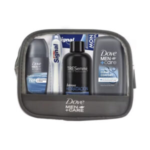 DOVE : MEN'S TRAVEL TOILETRY BAG CASE 5 pcs