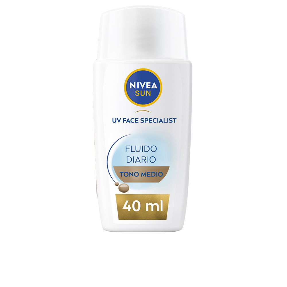 NIVEA : DAILY SUN FLUID facial protection SPF50+ #medium tone 40 ml