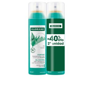 KLORANE : A LA ORTIGA sebum-regulating dry shampoo for oily hair pack 2 x 150 ml
