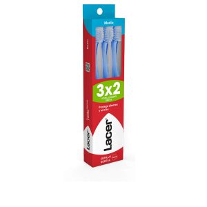 LACER : TOOTHBRUSH medium pack 3 units