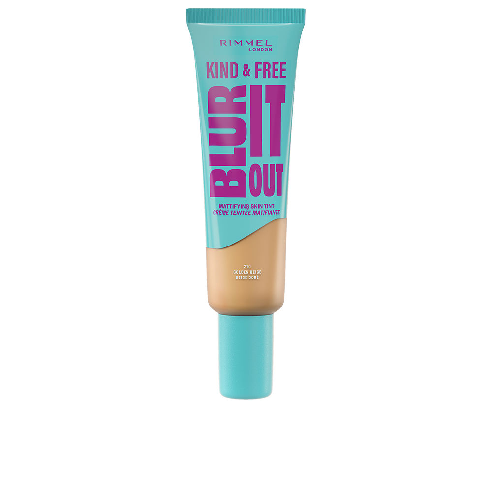 RIMMEL LONDON : KIND & FREE BLUR IT OUT matte effect foundation #210-Golden Beige 30 ml