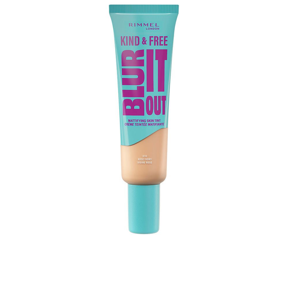 RIMMEL LONDON : KIND & FREE BLUR IT OUT matte effect foundation #010-Rose Ivory 30 ml