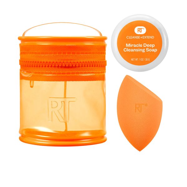 REAL TECHNIQUES : MIRACLE BLEND + CLEANSE CASE 3 pcs