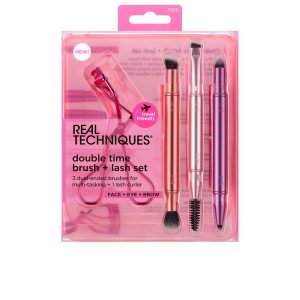 REAL TECHNIQUES : DOUBLE TIME BRUSH + LAST CASE 4 pcs