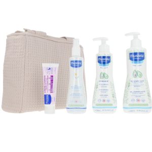 MUSTELA : BEIGE TROLLEY BAG CASE 5 pcs
