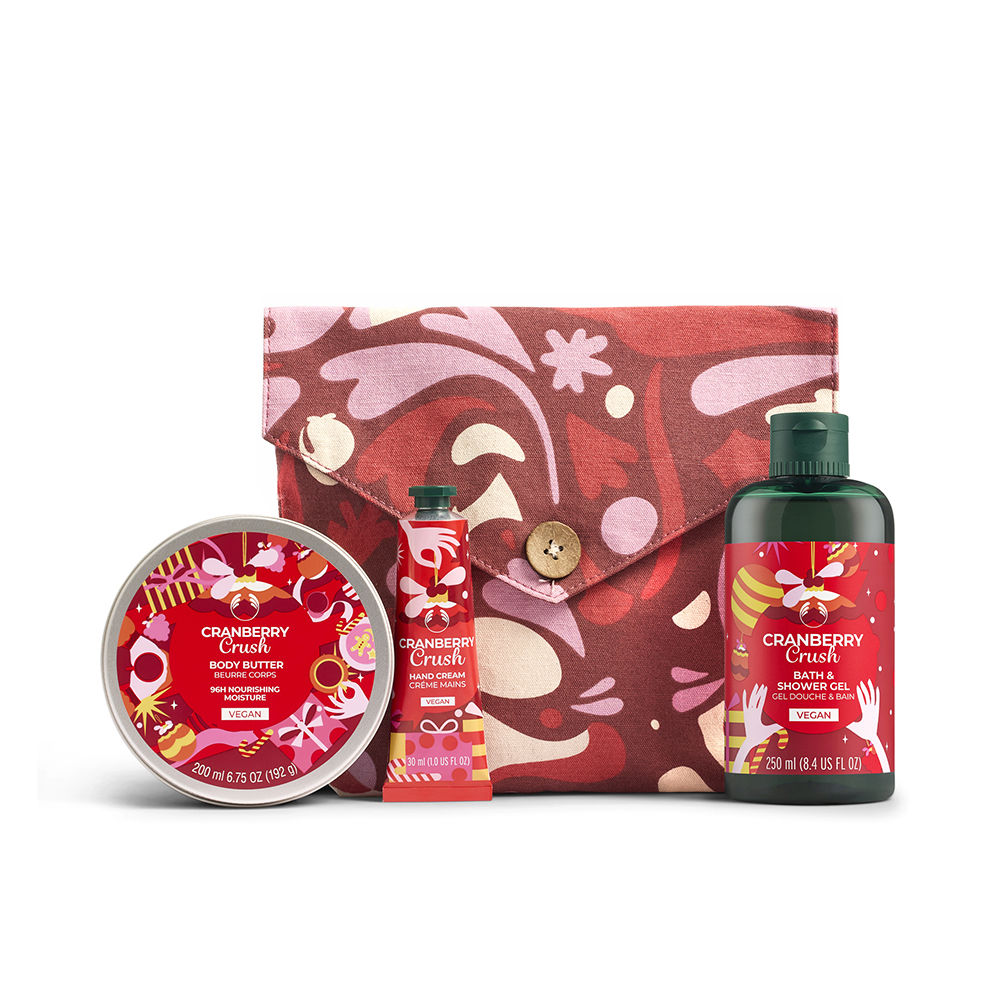 THE BODY SHOP : ESSENTIALS CRANBERRY CASE 4 pcs
