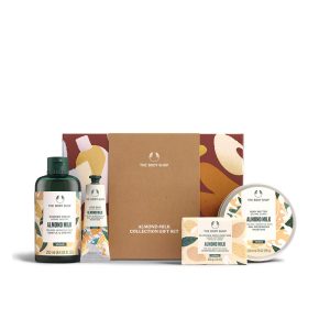 THE BODY SHOP : MEDIUM ALMOND MILK ESTUCHE 4 pz