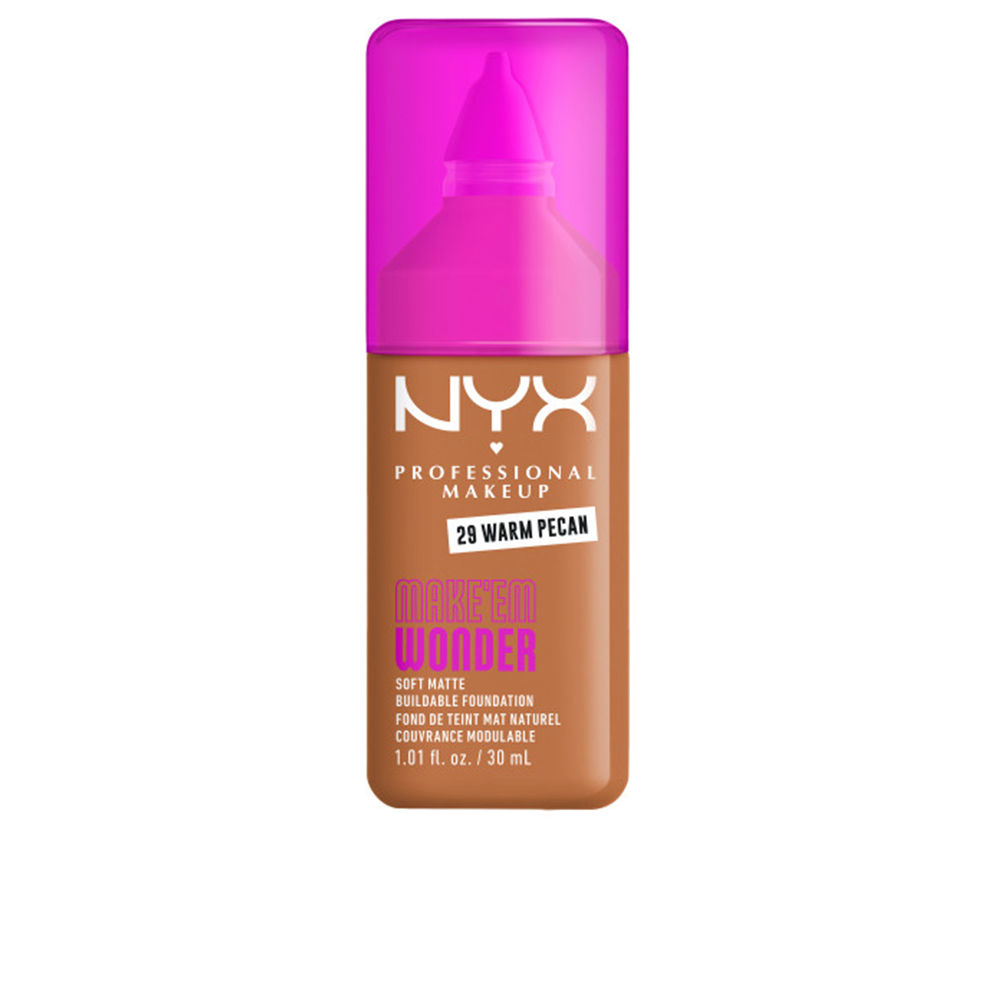 NYX PROFESSIONAL MAKE UP : MAKE'EM WONDER foundation #29-Warm Pecan 30 ml