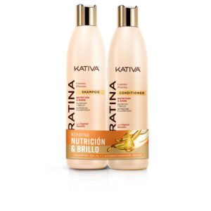 KATIVA : KATIVA KERATINA KIT SHAMPOO 355 ML + CONDITIONER 355 ML