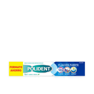POLIDENT : Denture adhesive cream, strong hold, mint flavor, 77g