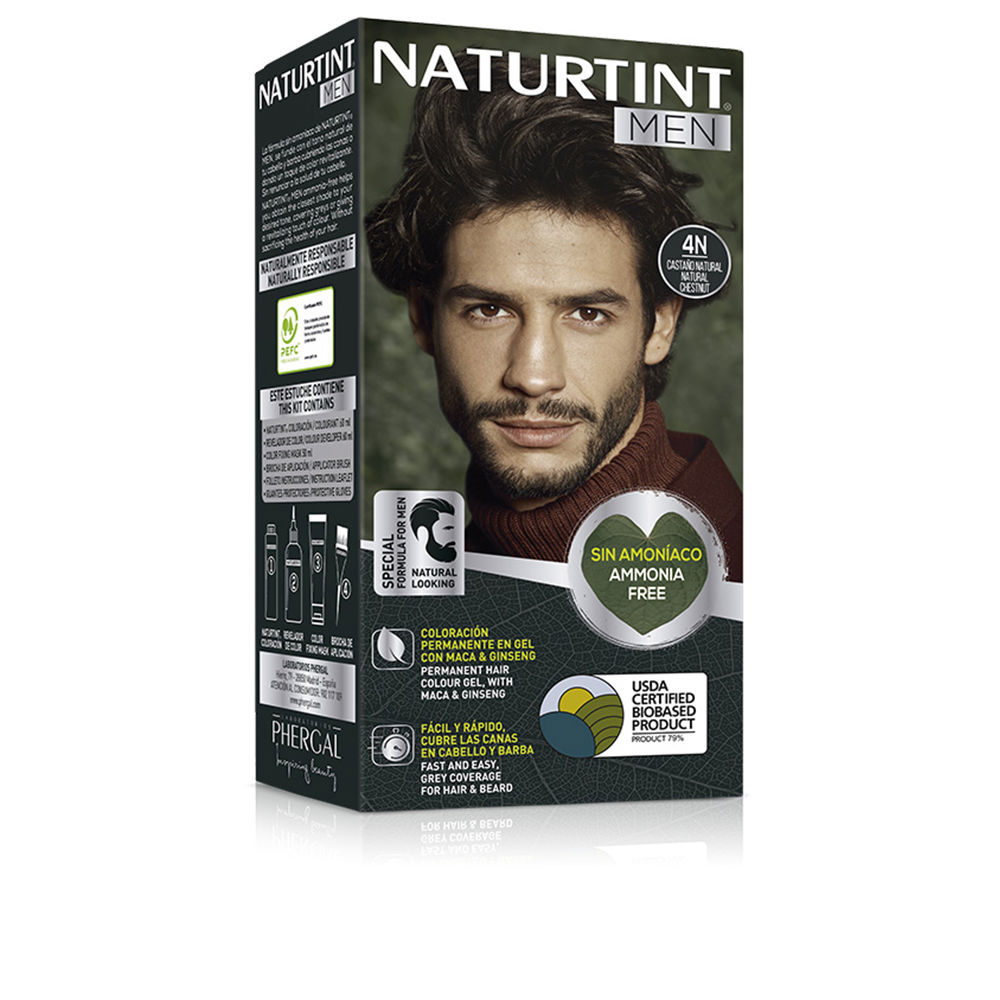 NATURTINT : NATURTINT MEN ammonia-free dye #4N natural chestnut 1 unit