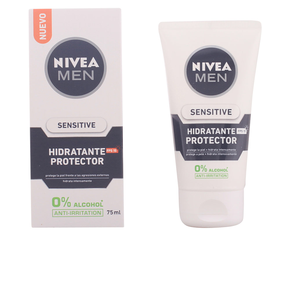 NIVEA : MEN SENSITIVE moisturizing protector 0% alcohol SPF15 75 ml