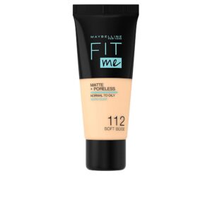 MAYBELLINE : FIT ME! Foundation matte+poreless #112-soft beige