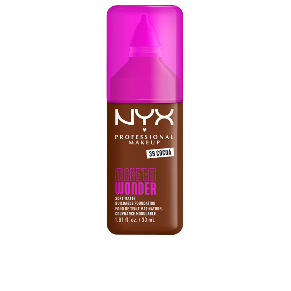 NYX PROFESSIONAL MAKE UP : MAKE'EM WONDER foundation #39-Cocoa 30 ml