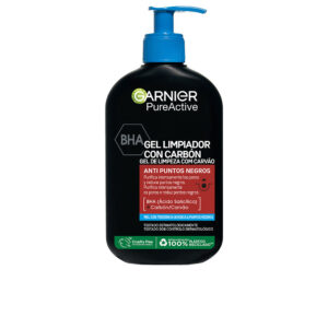 GARNIER : PURE ACTIVE charcoal anti-blackhead cleanser gel 250 ml